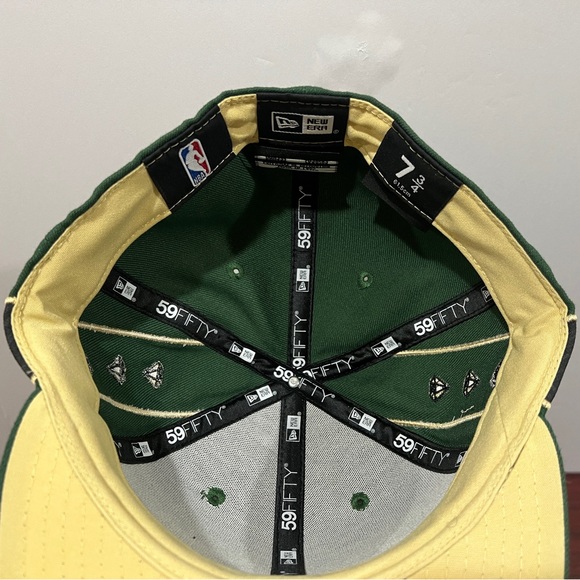 New Era, 59Fifty Fitted Hat, Boston Celtics, Green, Black & Cold - Picture 8 of 11